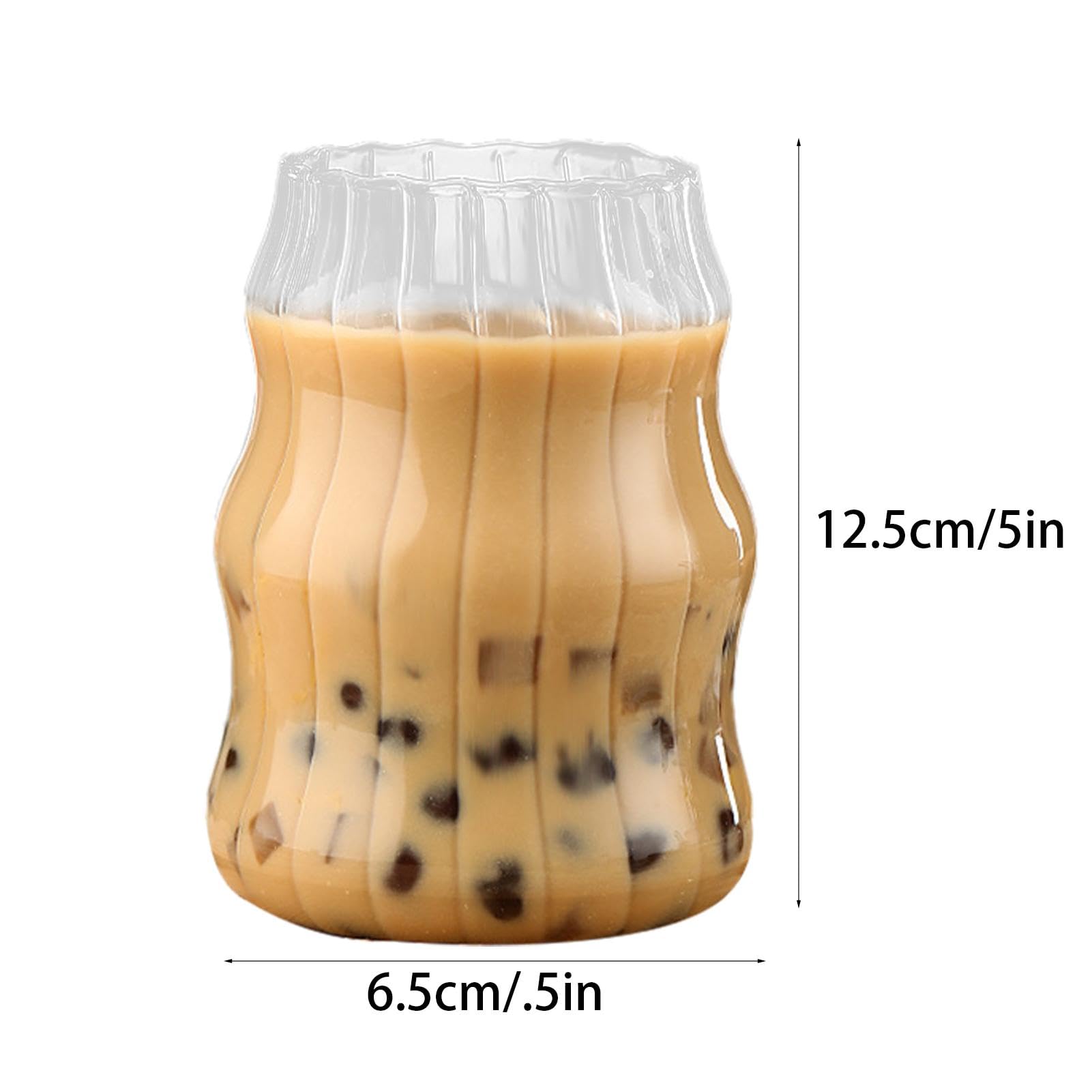 Drinking Glass - Portable Coffee Cup Glasses For Drinking | Clear Drinking Glasses | Glassware Drinking | Stemless Espresso Cups, Reusable Glass Drink Cup, Cute Cocktail Glasses For Bourbon, Liquor