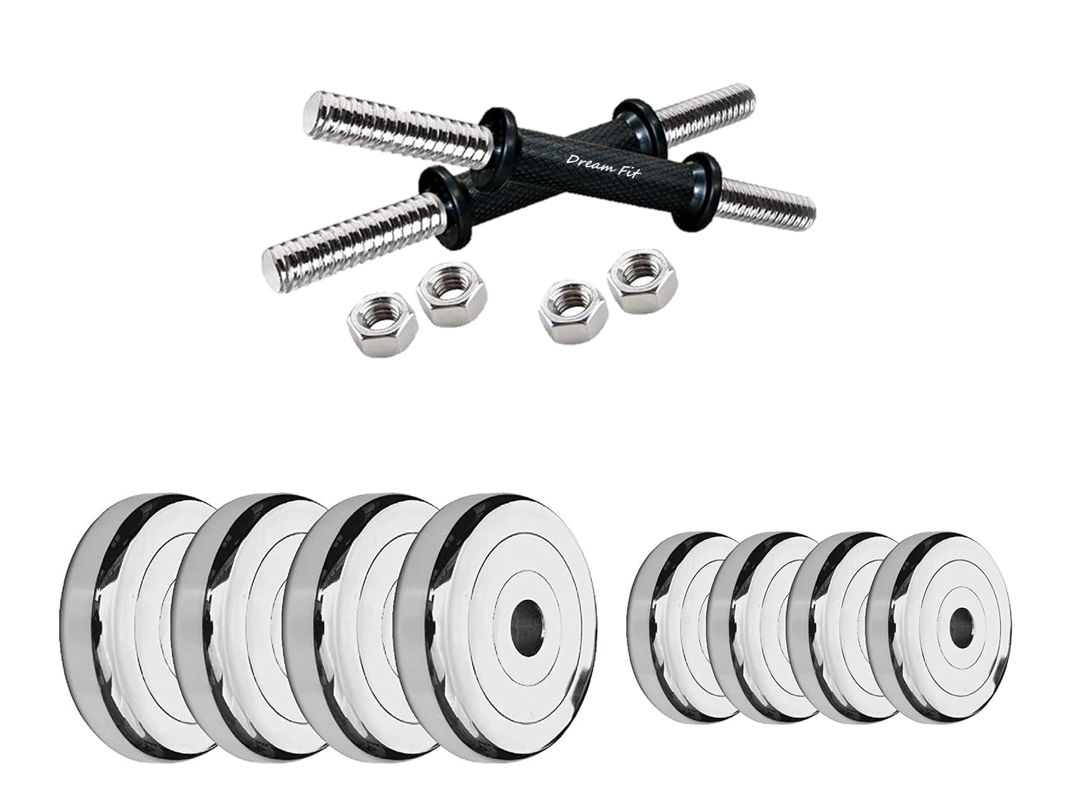 DREAM FIT Steel Adjustable Weight Dumbbells Set 28Kg for home gym with pair of dumbbell rods and Steel weight plates (28Kg (5Kg x 4 + 2Kg x 4)) (B0CWJQN8KX) Amazon Price History, Amazon Price Tracker