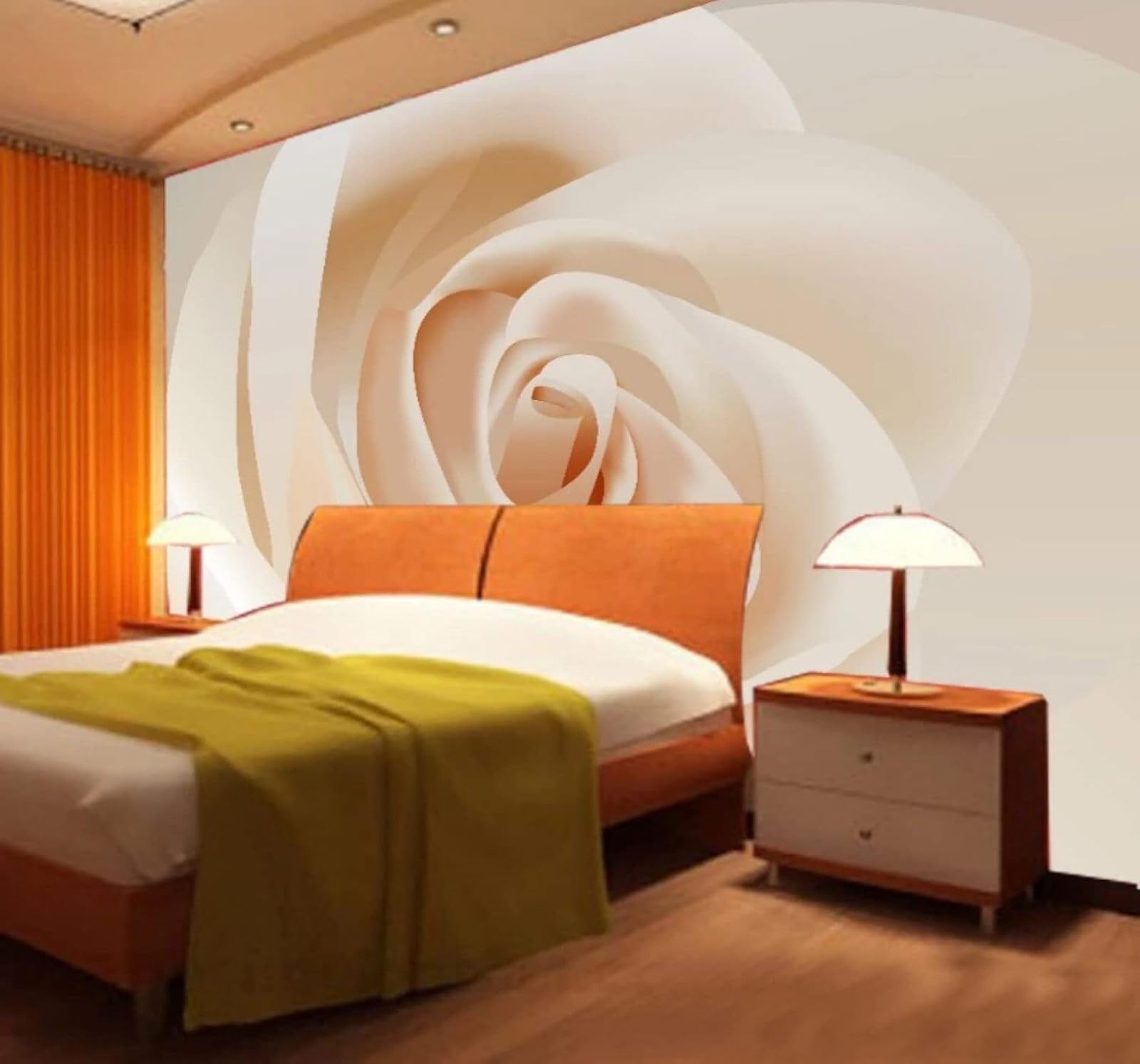 XLMING Minimalist Three Dimensional Beautiful Romantic Roses 3D Wallpaper Luxury Home Dining Decor Paste Sofa Living Room The Wall for Bedroom Mural-430cm×300cm