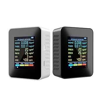 co2センサー気質測定器大気質モニター Amazon.co.jp: 大気質モニター 大気汚染検出 ガス検出器具の温度
