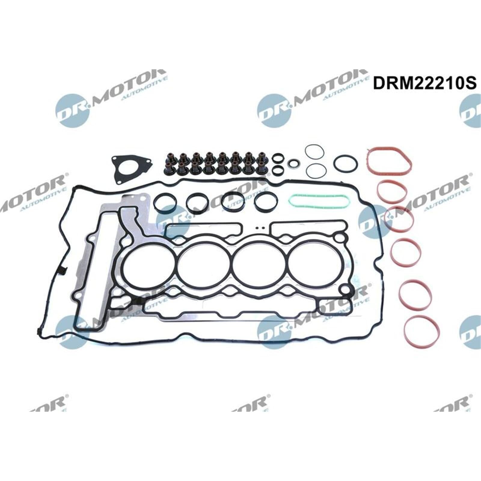 DR.MOTOR AUTOMOTIVE DRM22210S Kit guarnizioni Testata con guarnizione cappa testa del cilindro con guarnizione testata con guarnizione tenuta stelo valvola con guarnizione(i) collettore aspirazione | Compatibile con: CITROËN BERLINGO Kasten/Großraumlimous