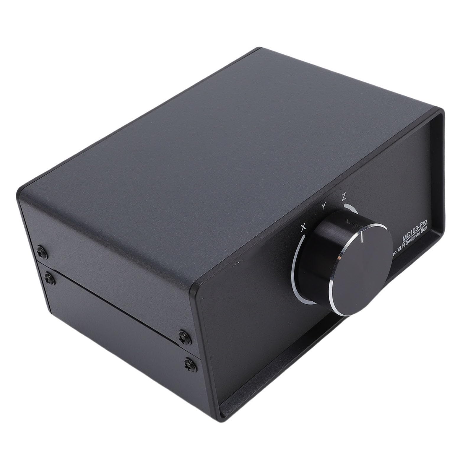 Fabater Convertidor de Interruptor de Audio XLR Equilibrado, Caja Estéreo de 3 Vías para Comparación de Calidad de Sonido, Chapado en Oro/Plug and Play