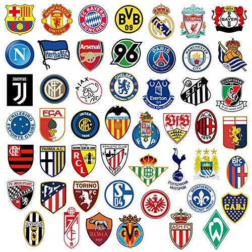 50Pcs Cool Soccer Club Stickers, World Cup Football Match Stickers - Image 3