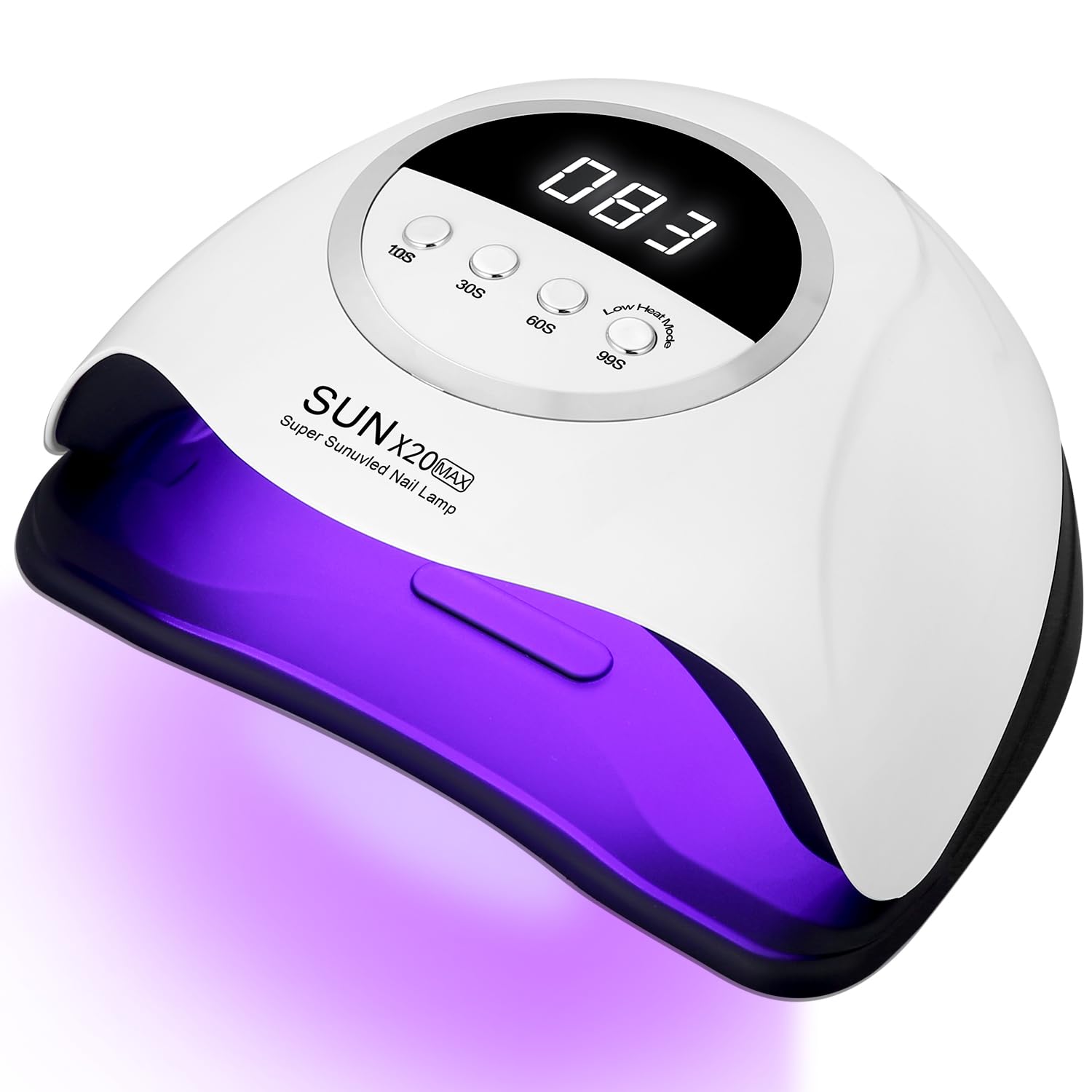 Lampe UV LED Ongles Gel, 320W Professionnel Sèche Automatique, 72 Lumières Séchage Rapide, Grand LCD Ecran, 4 Minuteries 10s/30s/60s/99s pour Vernis Semi Permanent