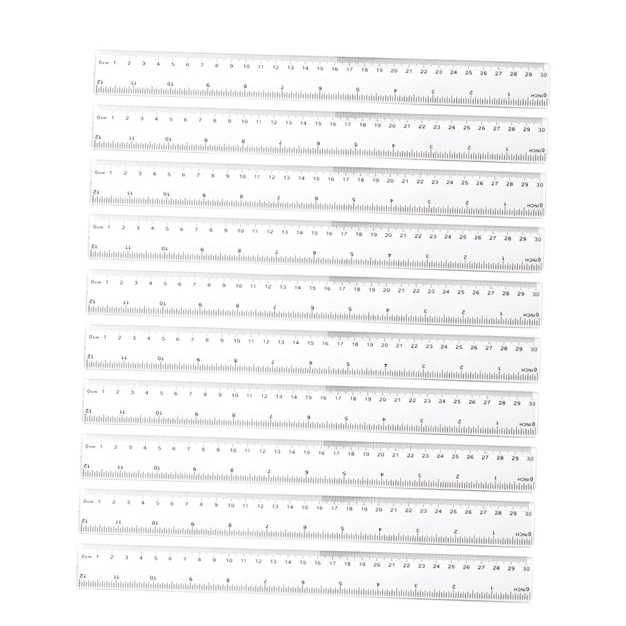 SHINEOFI 20pezzi Righello Trasparente Plastica Righello Metrico Centimetri e Per Studenti e Disegno Tecnico Misurazione Precisa e Portatile Adatto Per Scuola e Ufficio