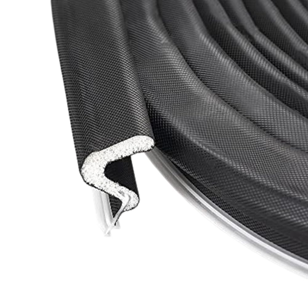 Jnchdghwa Black Easy Installation Door Seal Strip 18.3 Meter For Large Size Weather Stripping For Large Gaps Soundproof& Weatherproof