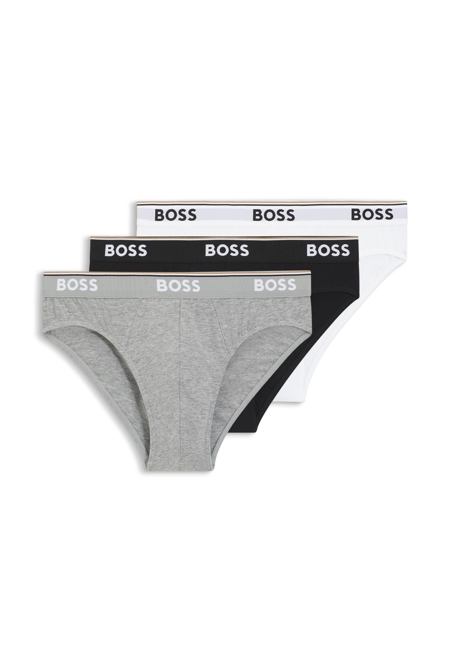 Mens pack of logo waistband briefs