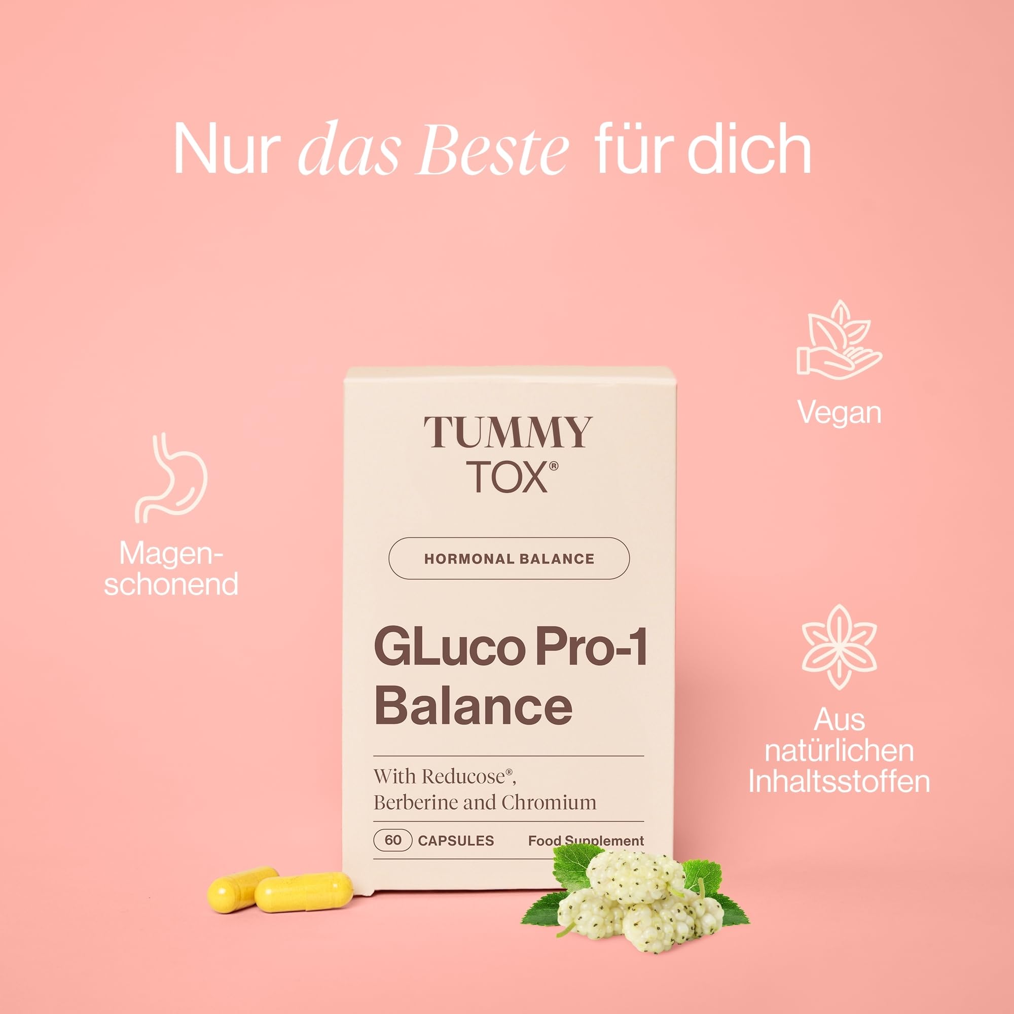 TummyTox GLuco PRO-1 Balance mit Berberin und Chrom, 60 Kapseln