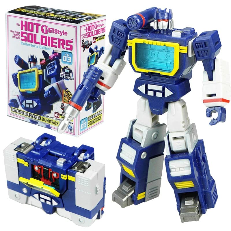 MÍNÍ Soundwave With Laserbeak Transformation HS-03 HS03 Hot Soldiers G1 Pocket War Deformation Áctíón Fígure Robot Toys Gifts (With Retail Box)