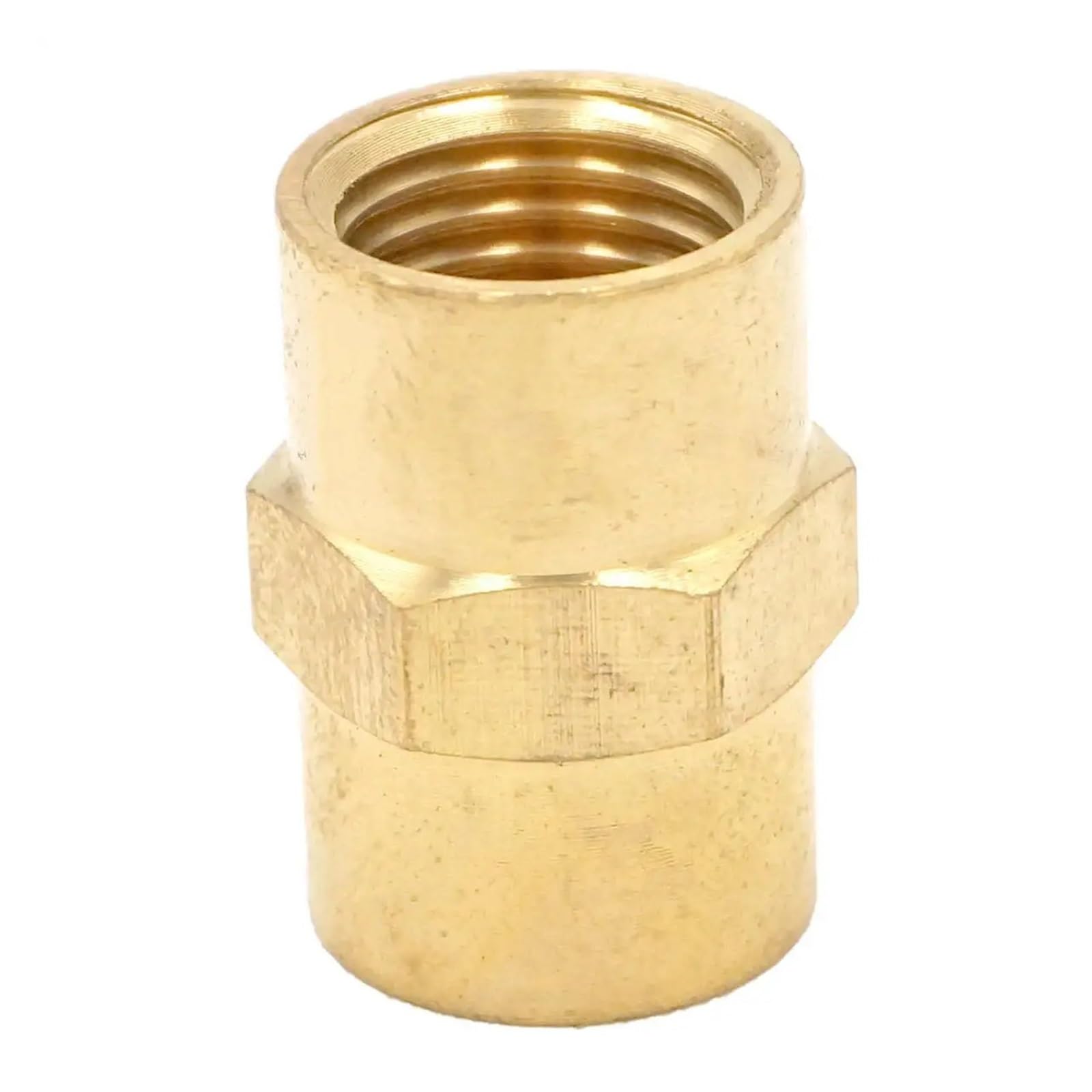 1/4" NPT Female Hex Nipple Reducer Brass Pipe Fitting Connector Water Gas Oil Fuel Max Pressure 1000 PSI