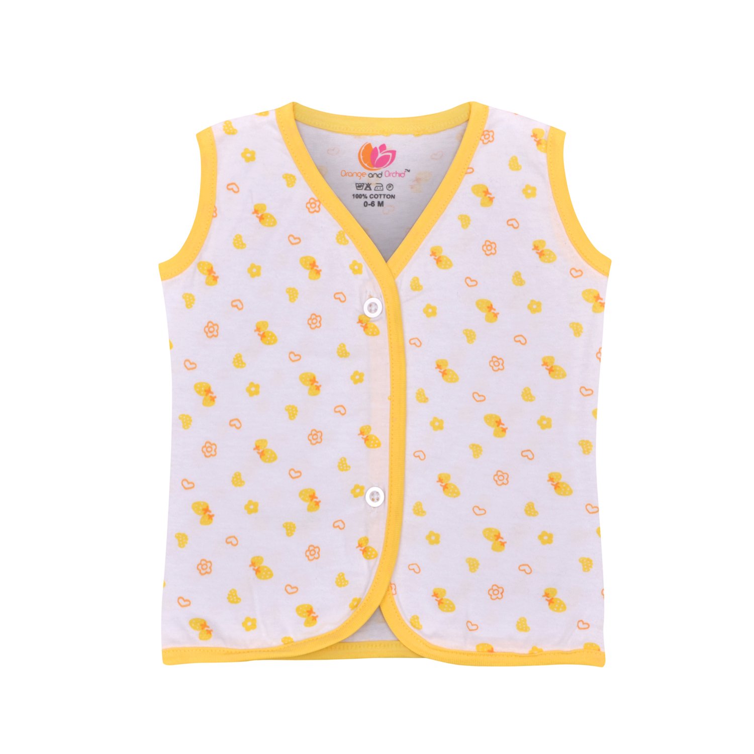 Orange and Orchid Unisex Polka Dot Regular Fit Tank Top (Pack of 4) (ONOCMB017_3-6_Multicoloured) 4