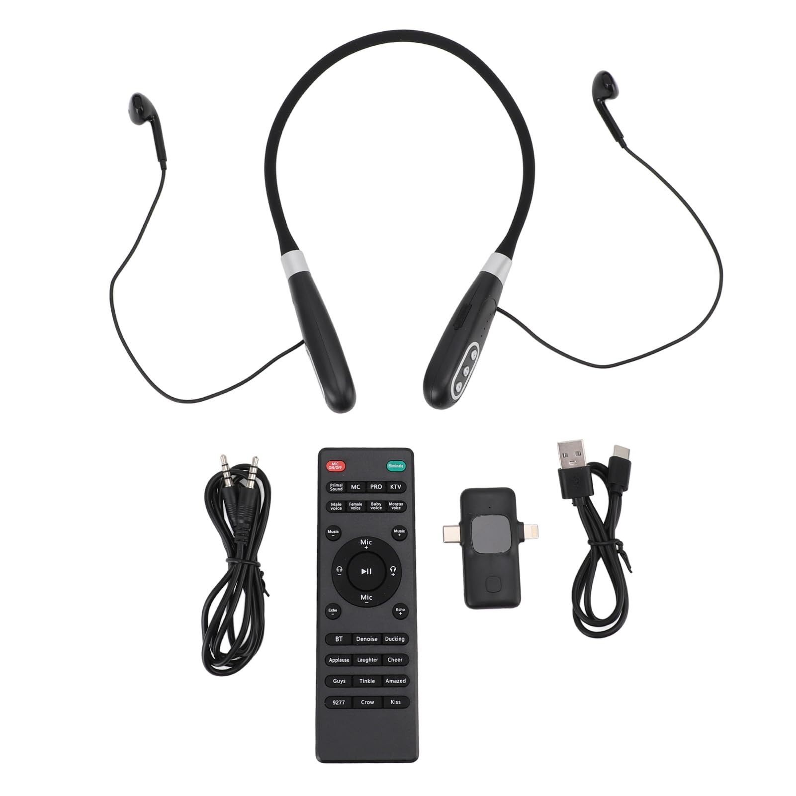 VBESTLIFE Carte Son sans Fil Écouteurs en Streaming en Direct, Carte Son Portable Casques de Diffusion en Direct avec Télécommande pour Youtube, TikTok