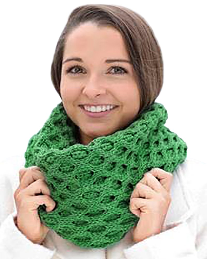 Aran Woollen MillsCarraig Donn Merino Wool Honeycomb Irish Snood Scarf