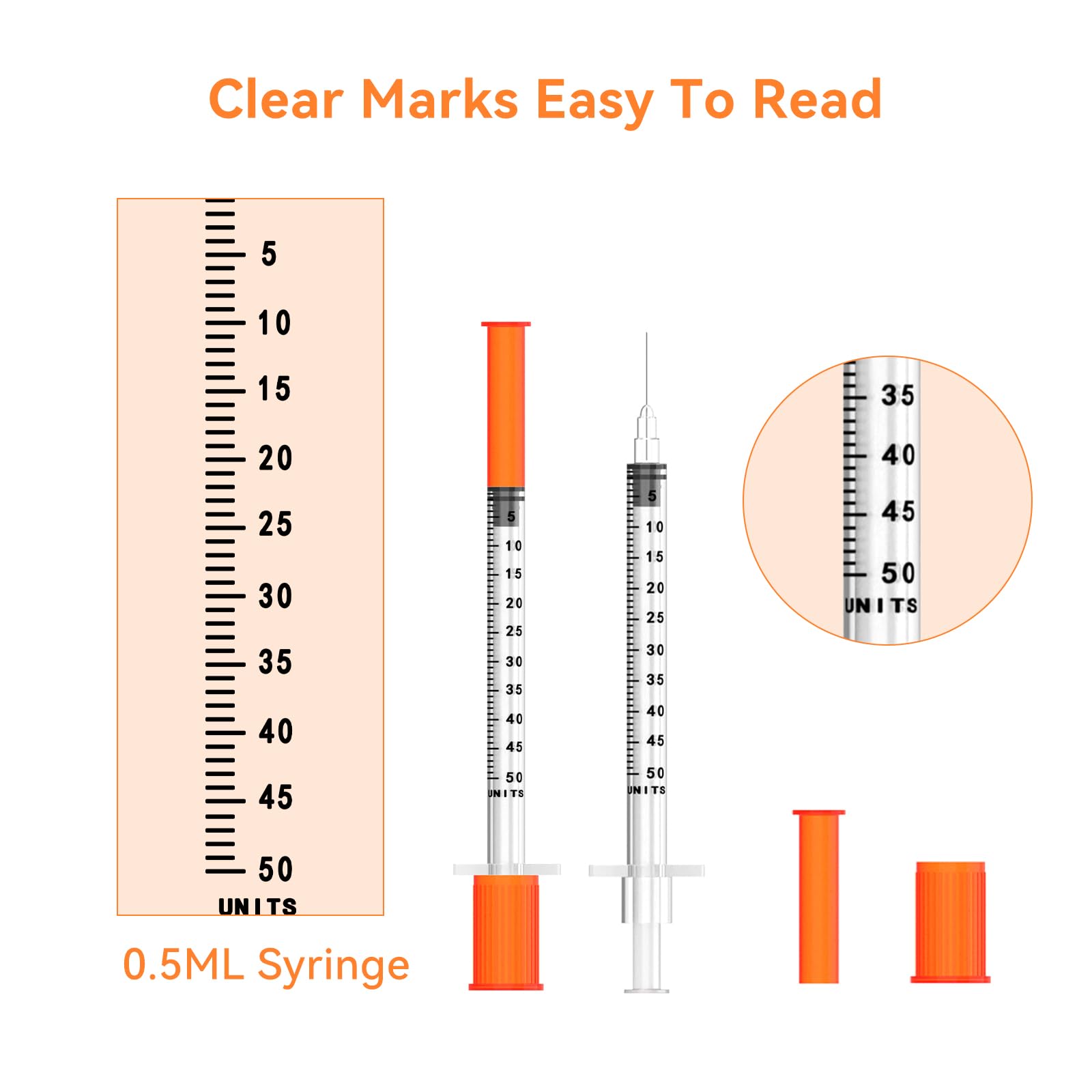 0.5ml 30Ga 1/2 inch Disposable Lab Supplies, Individually Sealed Packaging 100 pack — Amazon image 2