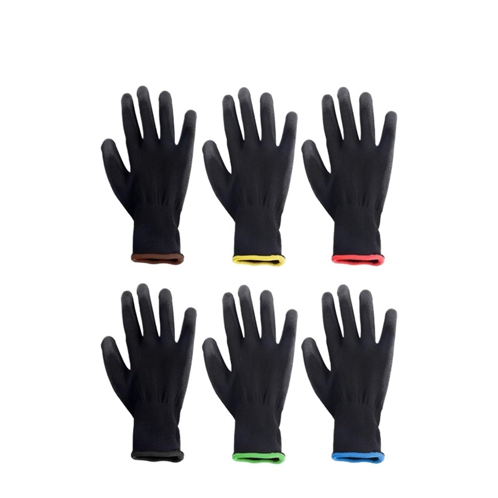 Genérico Guantes de Trabajo Recubiertos, PU, Largo muñeca | Para reparación, carpintería, excavación, plantación y trabajo de carpintero