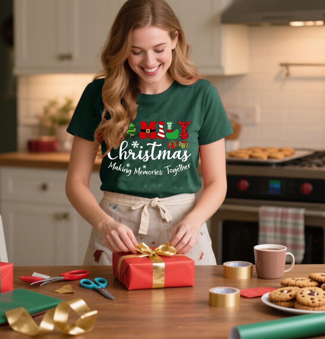 Snowflake Christmas Shirts Women Xmas Snowfall Snow GraphicTee Santa Family Winter Holiday Merry Christmas Tops - Image 2