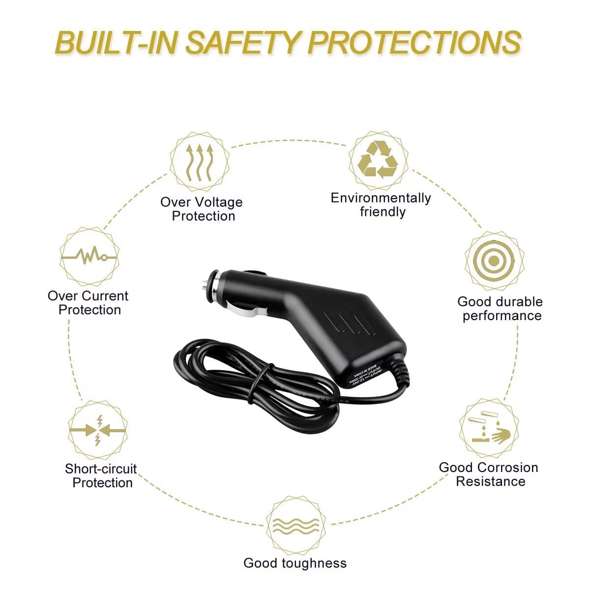 Ddkxndb USB Car Charger Power Cord for Rand McNally Tnd 740 Tablet 70 80 TripMaker GPS