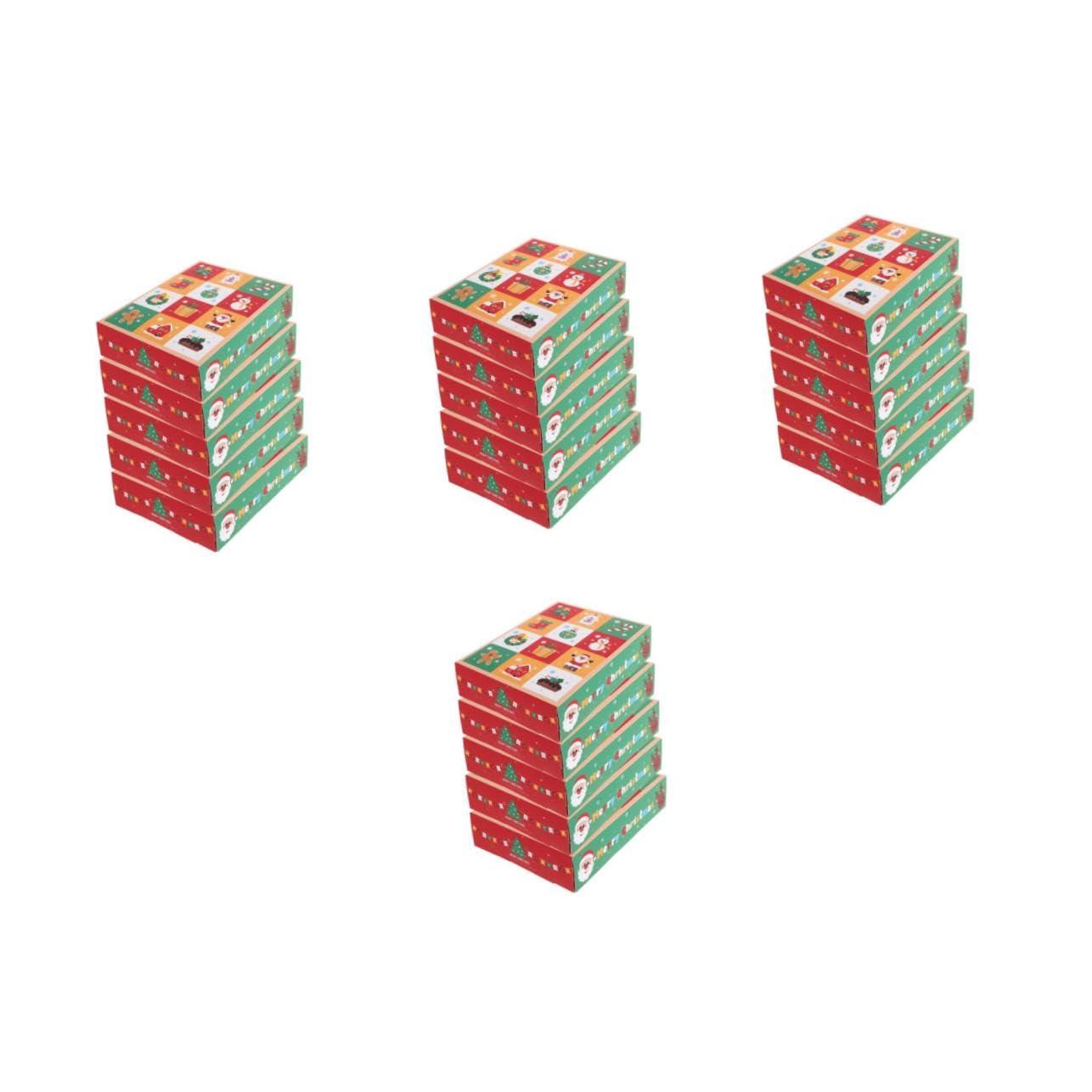 Zerodeko Caja De De Con Compartimentos De Unidades Para Navidad Caja Vacía Para Dulces Y Detalles Festivos Para Fiestas Y Celebraciones Navideñas 5 Piezas X 4