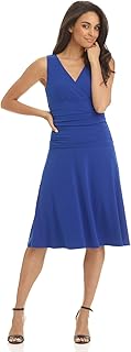 Women's Slimming Sleeveless Fit-and-Flare Tummy Control Dress - Buy now