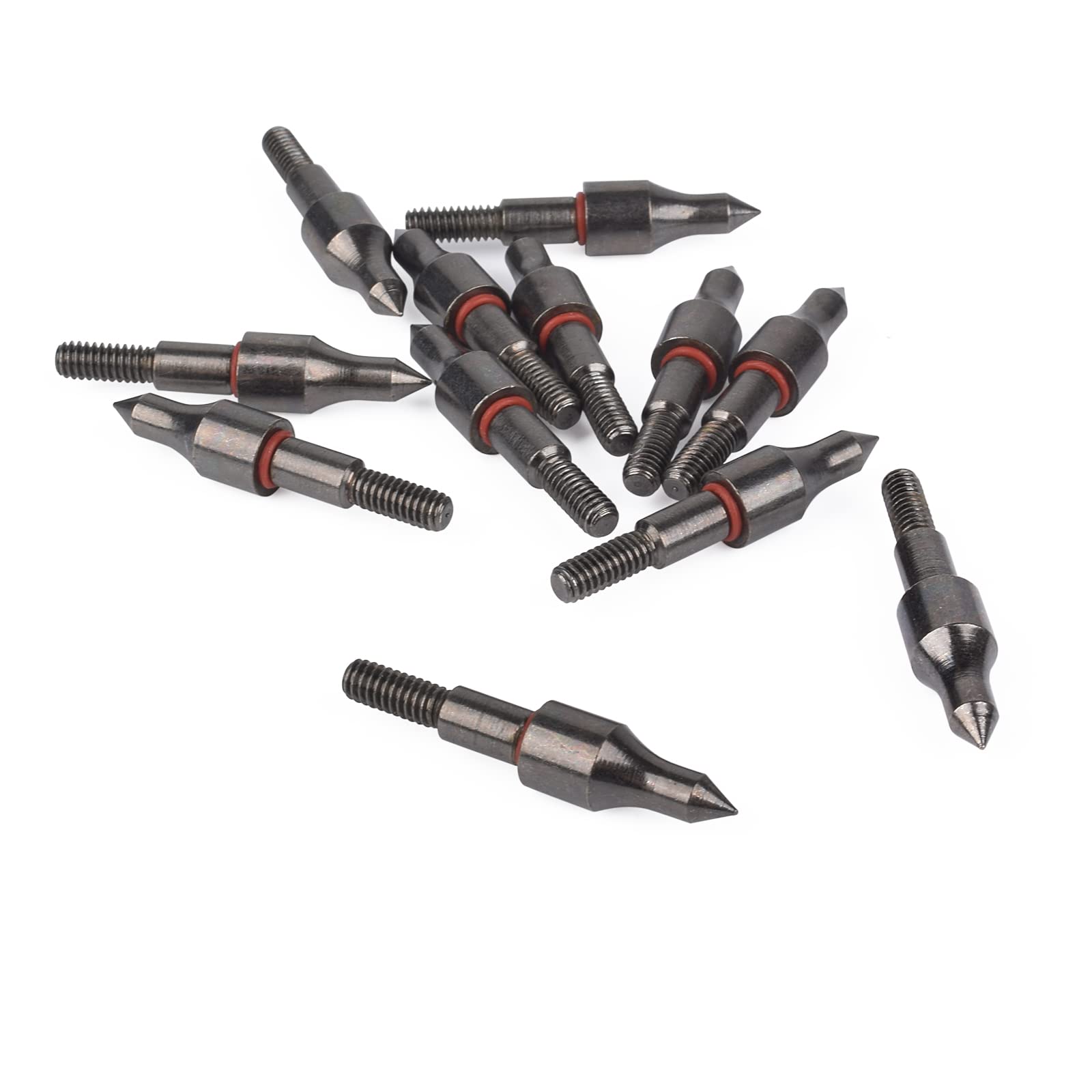 12pcs 100grn Schwarze Schraube in Praxis Breitspitzen Pfeilspitzen, Bogenschießen Bullet Field Punkte, kleine Spiel Armbrüste Compound Bögen Pfeil Tipps für Targeting üben Jagd schwarz