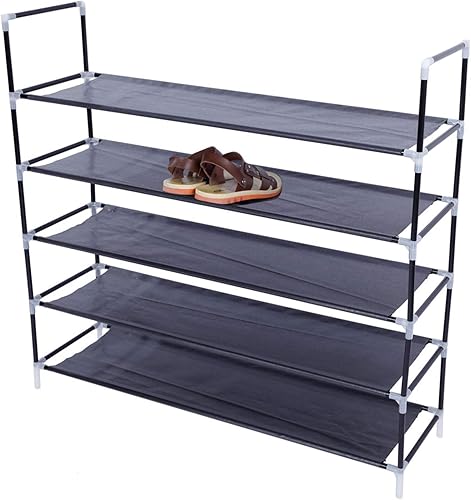 Miniatura 5 de Ochine Zapatero de 10 niveles de tela no tejida organizador de zapatos organizador de zapatos organizador de almacenamiento para 40 a 50 pares de