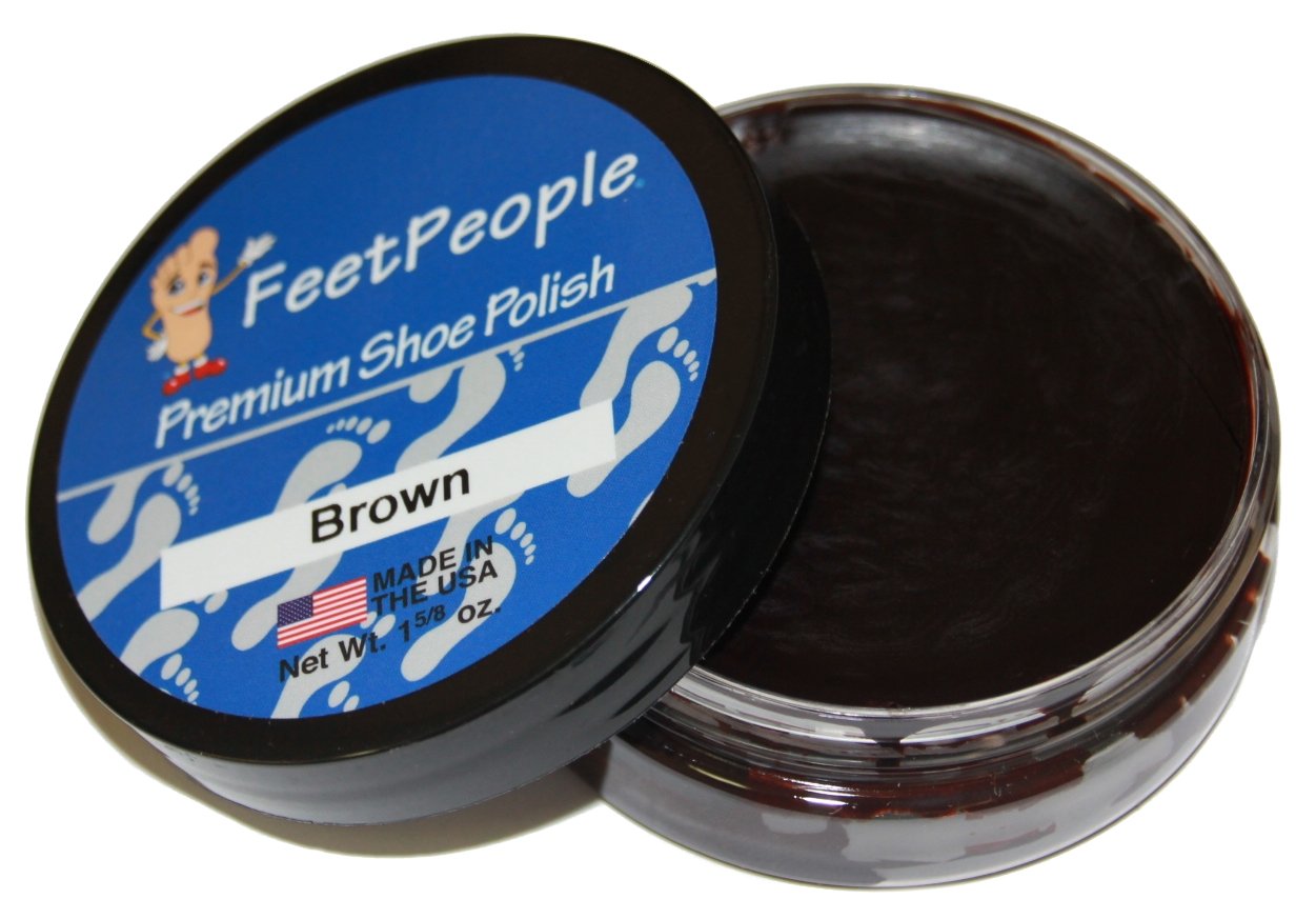 FeetPeople Premium Shoe Polish Wax (Various Colors), 1.625 Ounces