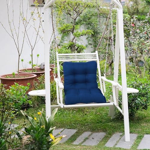 Outdoor Chair Cushions - 2Pcs Patio Chairs Pads | Garden Furniture Decoration Seat Cushion | Seat Cushions With Ties | Square Patio Seat Cushions | Patio Wicker Chair Cushions For Garden Deck Picnic B