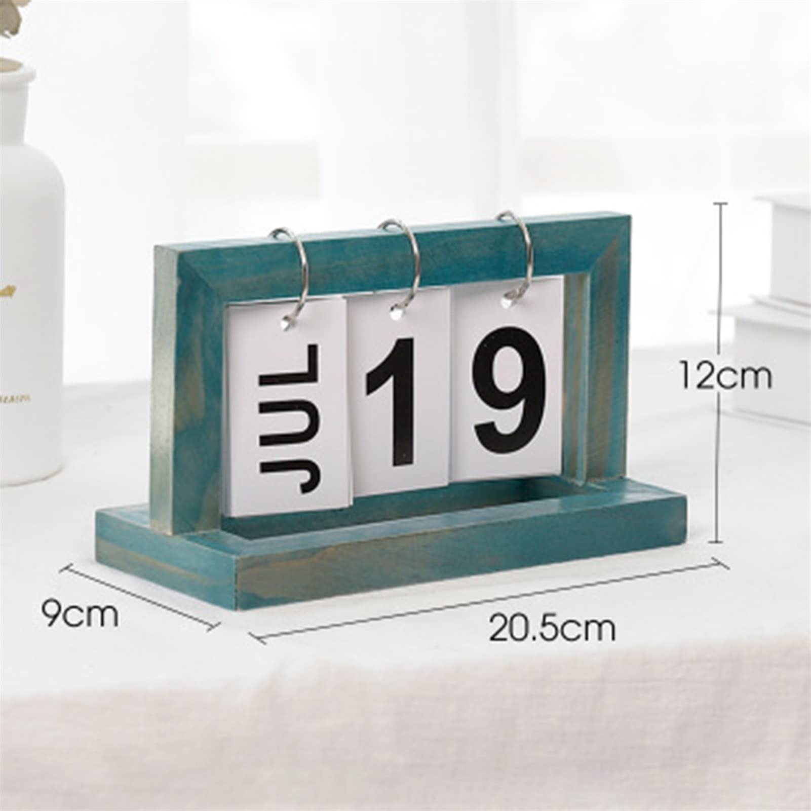 Calendario da tavolo Nuovo calendario da tavolo in legno con flip, giornaliero, mensile, da tavolo, per casa, ufficio, agenda annuale, calendario, decorazione da tavolo, ornamenti, forniture per