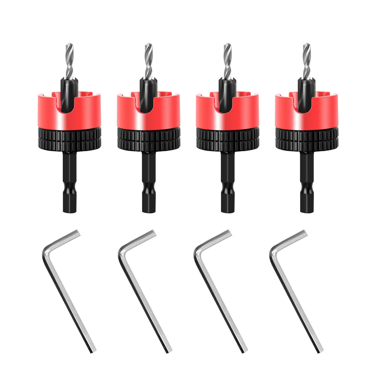 Countersink Drill Bit Set Woodworking Counterbore Hole Drill Bits Countersink Bit Depth Adjustable Drill Bits