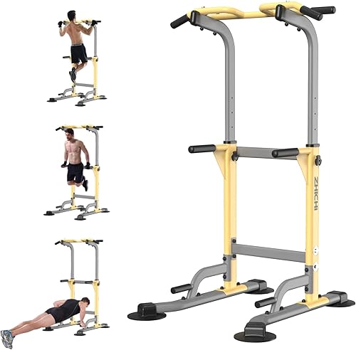 Miniatura 11 de Pull Up Dip Station For Home Gym Strength Training Fitness Workout Station Chin-Ups Push-Ups Pull-Ups Dip-Ups 330LBS T055CDC anaranjado