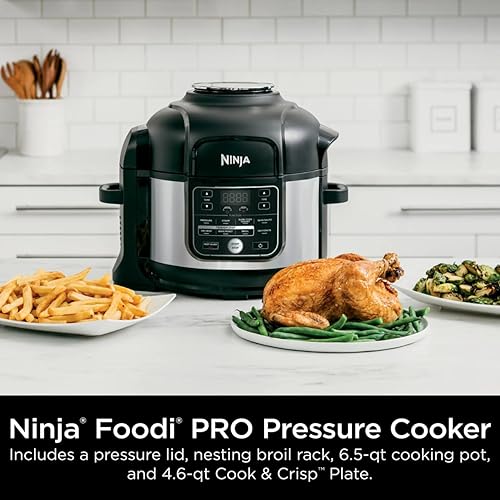Miniatura 2 de Ninja Foodi PRO - Olla a presión 10 en 1, 6.5 cuartos de galón, con freidora de aire, tecnología TenderCrisp, cocción lenta, vapor, cocción al