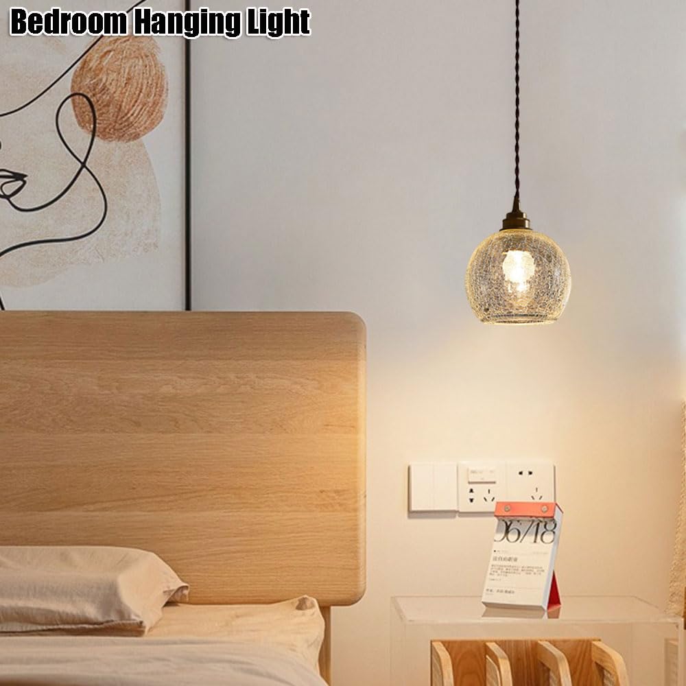 Lampa sufitowa z gwintem E27, spersonalizowane szkło, lampa wisząca w skandynawskim, prostym stylu z głowicą, oprawa oświetleniowa do dekoracji sypialni i mieszkania
