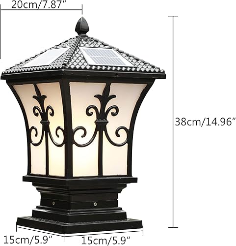 Miniatura 9 de Luz solar LED para exteriores, lámparas solares para exteriores del anochecer al amanecer, luz solar de pilar, accesorio de iluminación exterior LED