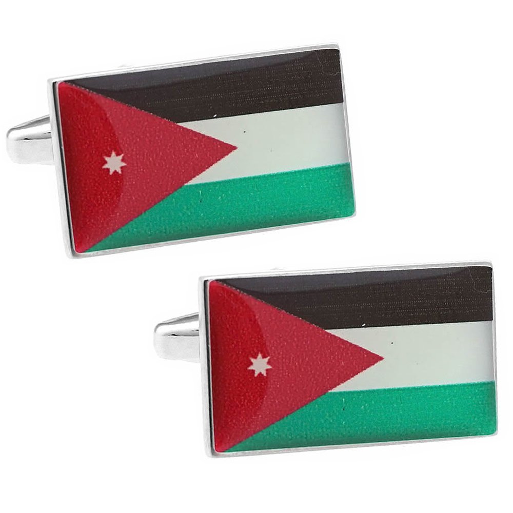 Flag CufflinksJordan National Flag Cufflinks