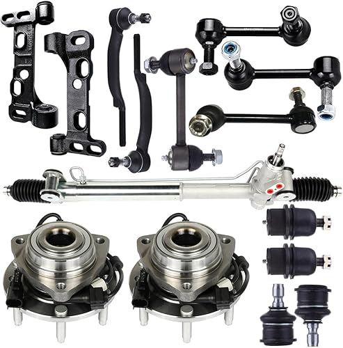Miniatura 3 de SCITOO - Complete Power Steering Rack and Pinion Assembly + Suspension Kit + Wheel Hub Bearing Assemblies For Buick RainierFor Chevy TrailblazerFor