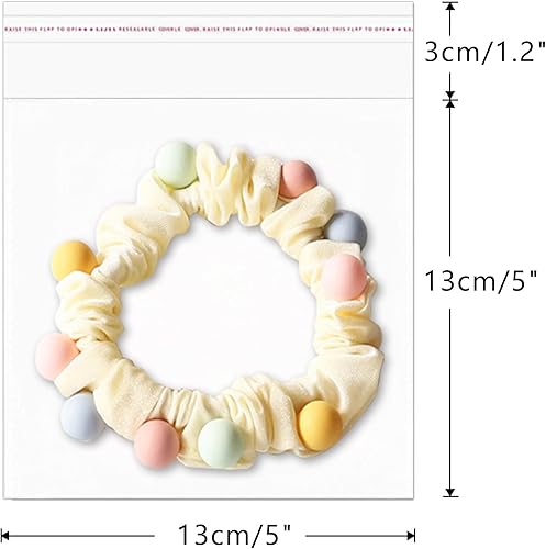 Miniatura 2 de Bolsas cuadradas de celofán de 5 x 5 pulgadas, 500 bolsas de celofán resellables, bolsas de plástico autoadhesivas para galletas, panadería, dulces,