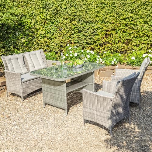 DBREAKS 65m Kunststoff Gewebtes Rattan, Flach, PE-Rattan, Webwerkzeug, Synthetische Rattan Reparaturmaterial, für Outdoor Rattan Möbel Reparatur,Rattan-Stuhl, Tischkorb(Grau meliert)