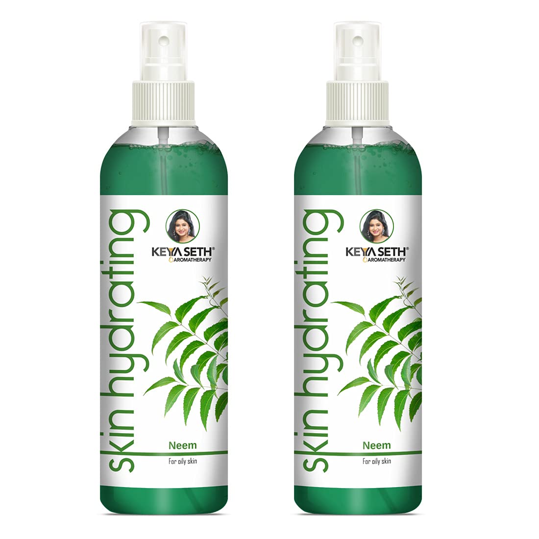 Keya Seth Aromatherapy Skin Hydrating Neem Toner – Anti Acne & Pimple, For Oily Skin. Control Excess Oil & Revitalizing Natural Glow Enriched with Pure Neem & Sweet Geranium Essential Oil. (Pack Of 2)