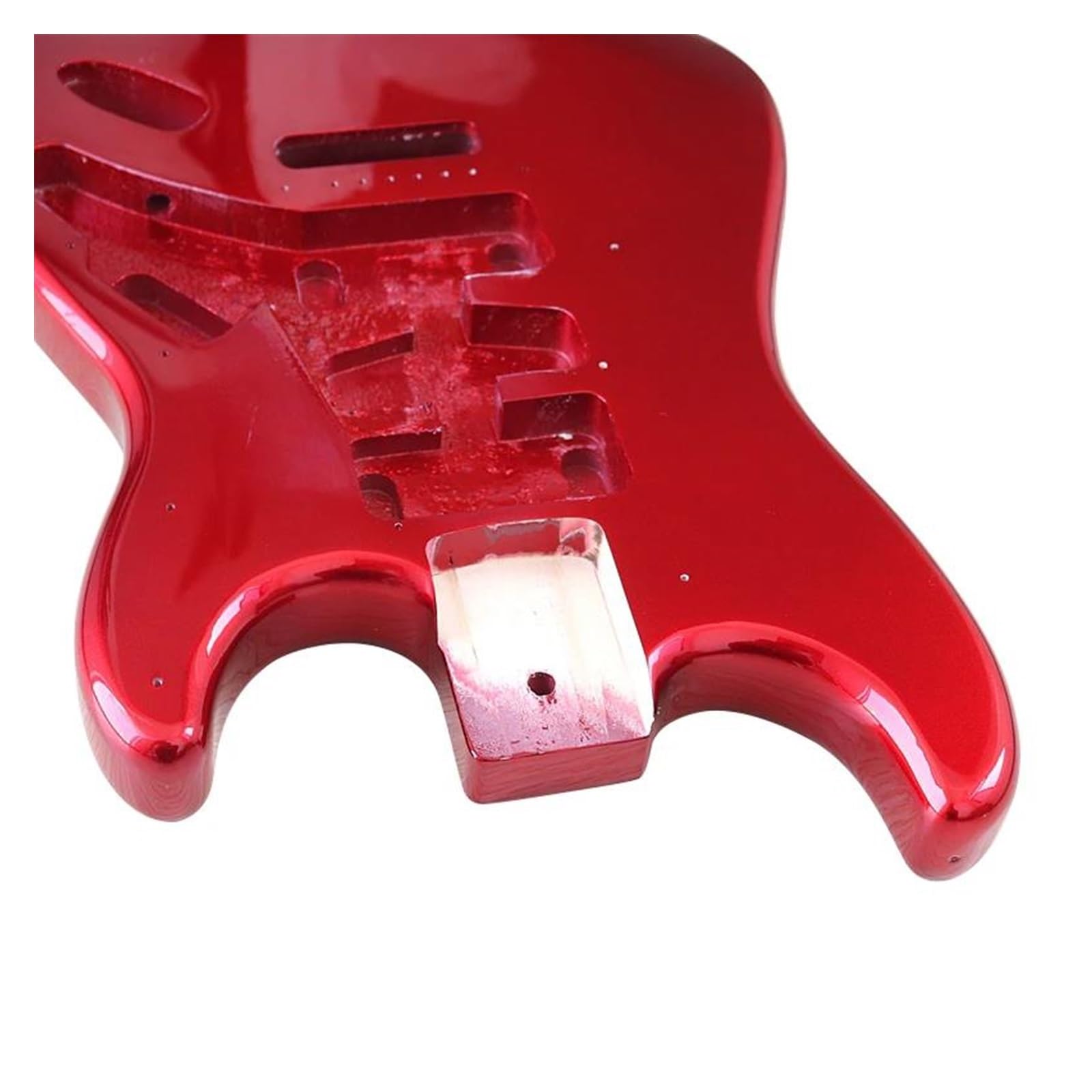 Amazon.co.jp: プロのギター本体 メタリックレッドポプラウッドエレキ