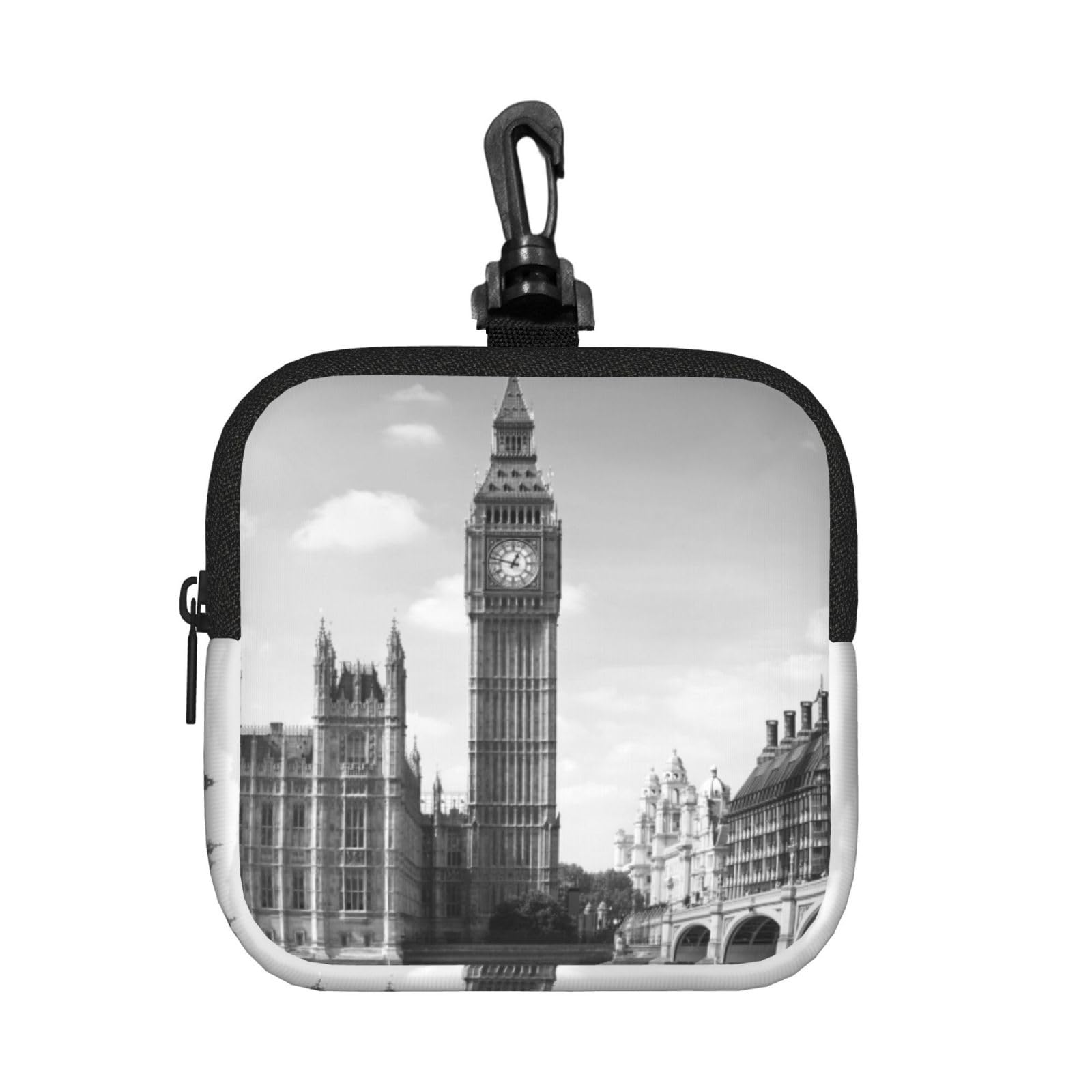 London Print Square Storage Bag Travel Toiletry Cosmetic Organizer Pouch Lightweight Reusable