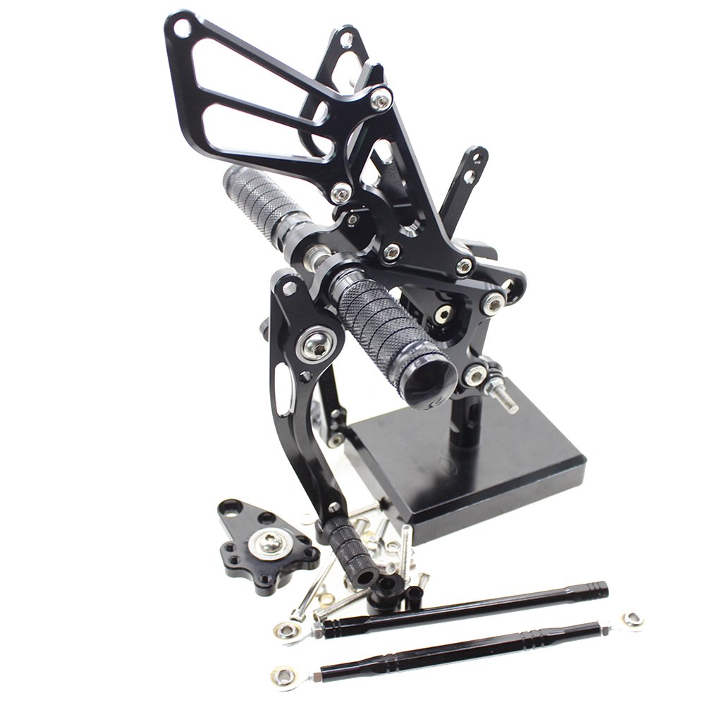 CNC CBR1000RR 04-07 Reposapiés ajustable para motocicleta, estriberas para CBR1000 RR 2004 2005 2006 2007/ CBR600RR 2003-2006 Black