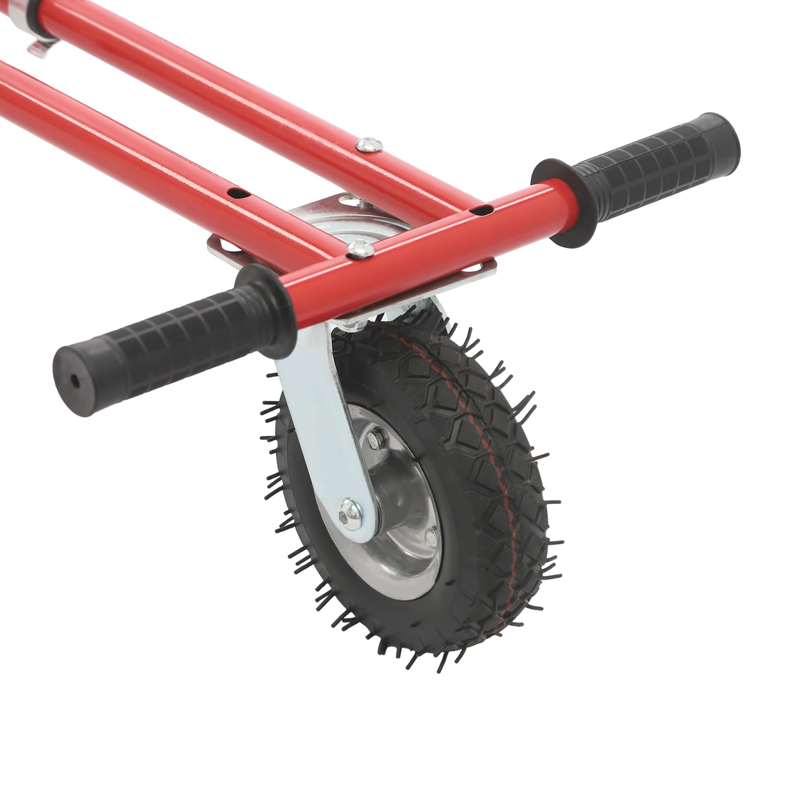 Siège d'hoverboard, Hovercart pour hoverboard de 6,5, 8, 10", fixation de siège réglable, trottinette électrique, trottinette de siège, extension de kart, double barre support de karting (rouge)