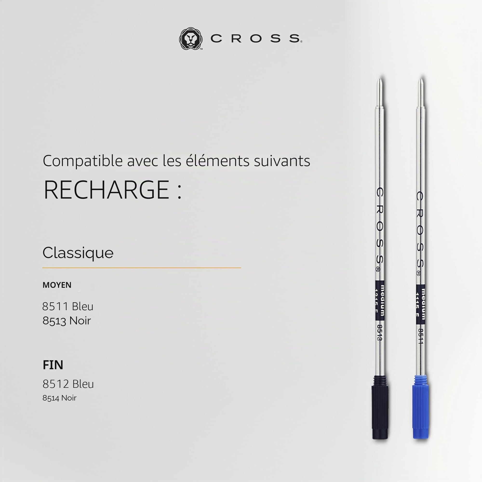 Cross Tech2 Stylo Bille + Stylet Bleu Métallique