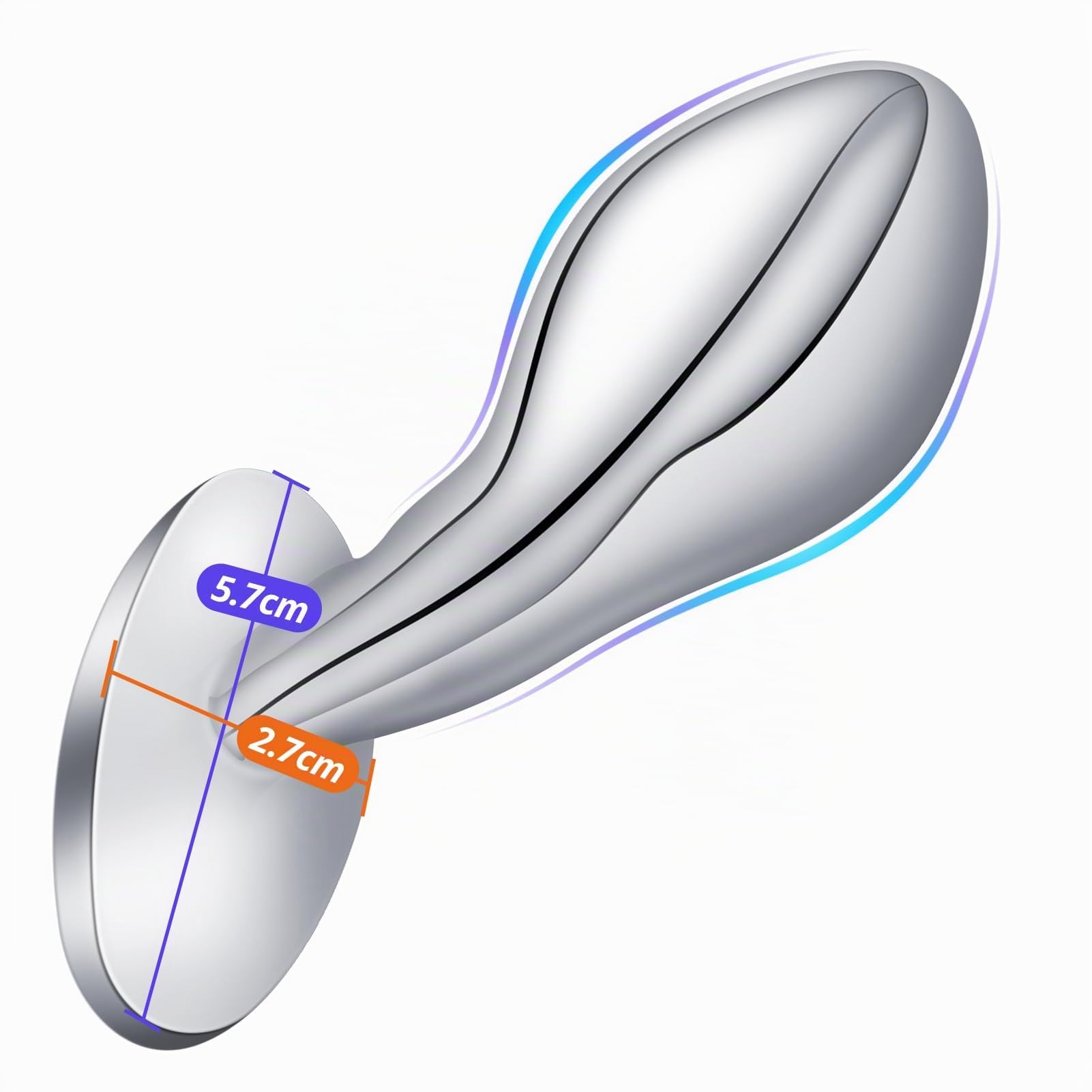 Roluck Metall Analplug mit Basis Edelstahl Butt Plug Masturbation Sex Spielzeug Anfänger Anal Butt plug Sexspielzeug für Paare Frauen Männer (M) Drogerie & Körperpflege