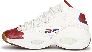 Reebok Men's Mid-Top Trainers with Hexalite Cushioning Basketball Shoes Question Mid Sports Shoes Casual Shoes White