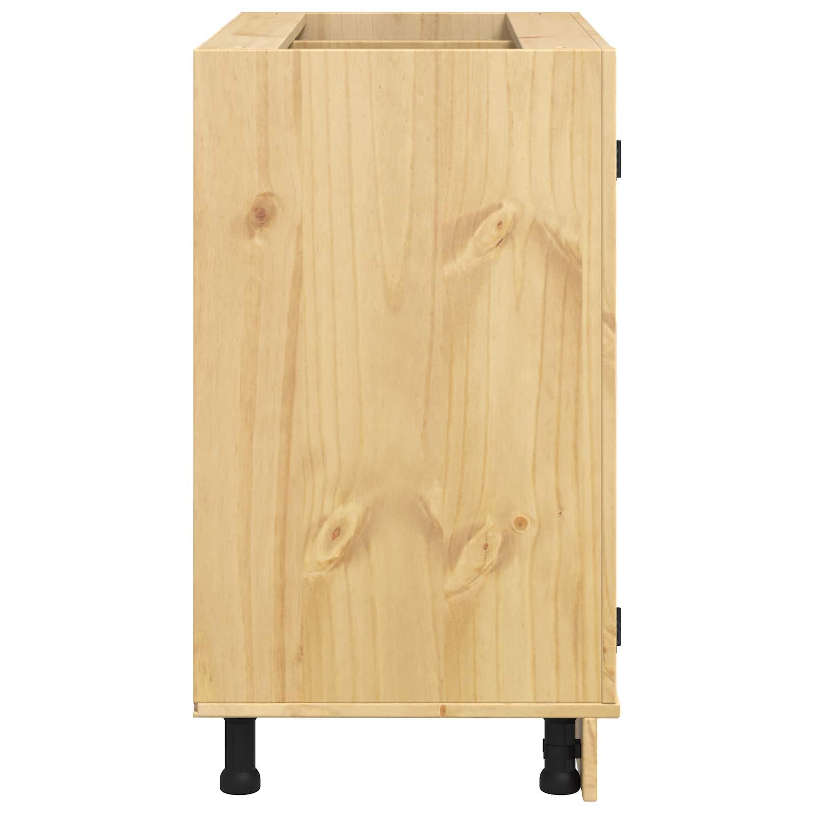 vidaXL Schrank SKI Honigbraun 80 x 46 x 81 cm Massives Kiefernholz, Wohnzimmer, rechteckiger Schrank, Moderne Aufbewahrung, Kiefernholz-Design, praktischer Buffet, schicker Essensorganizer