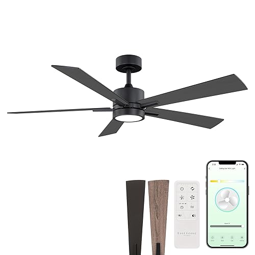 Bali Smart 5-Blade 52in Ceiling Fan 2700K-6000K CCT Selectable LED