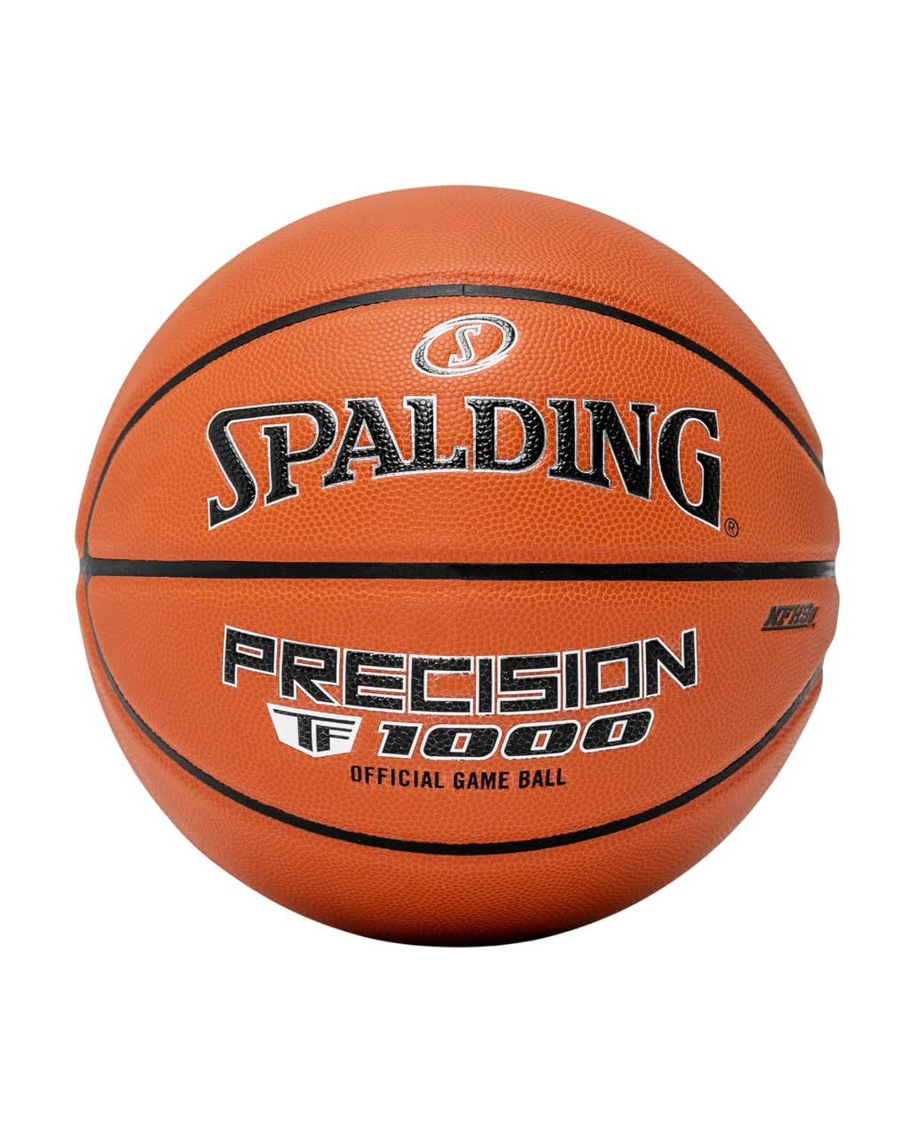 Spalding Precision TF-1000 Indoor Game Basketballs, Dry Grip Microfiber Composite Cushioned Cover, High School Approved