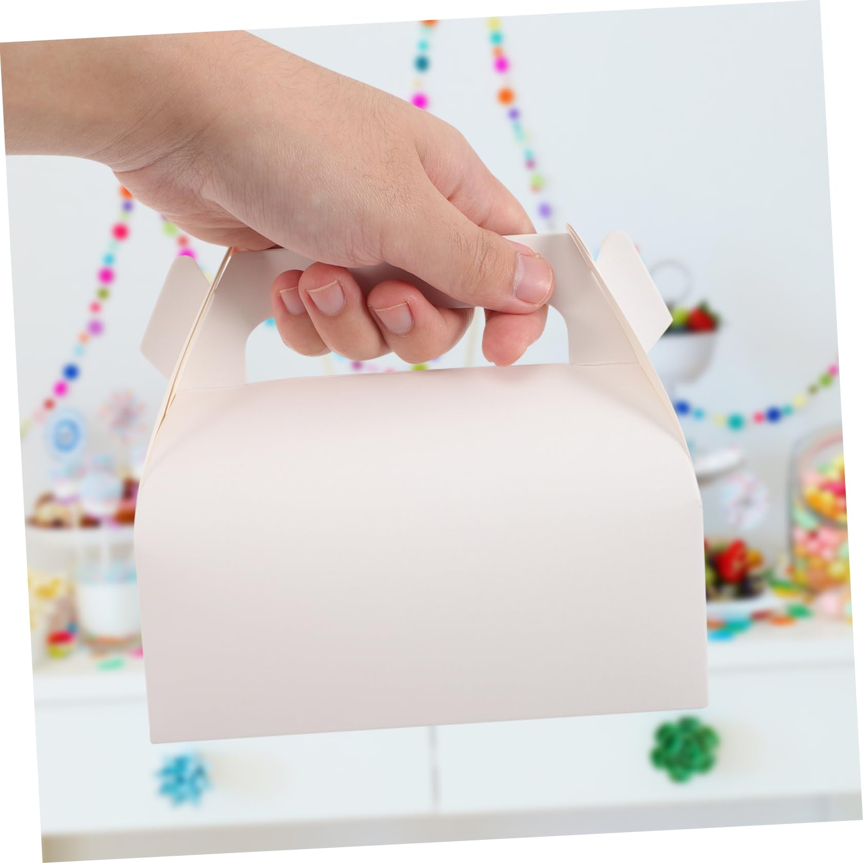 SHOWERORO 50piezas Cajas De Plegables De Cartón Para Pasteles y Postres Para Bodas y Fiestas Personalizables y Ventana Transparente