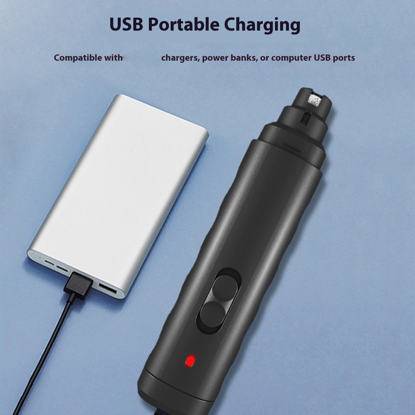 USB Ricaricabile Chiodi Del Cane Trimmer 2 Modalità di Regolazione Silenzioso Unghie Grinder Per Pet Uso quotidiano Gatti Efficiente Grooming Strumento Cane Nail Trimmer